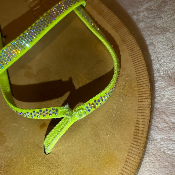 Pedro Garcia Swarvoski Crystal Yellow 
Strappy Thong
Sandal Sz 40 US 9.5 - Picture 12 of 14